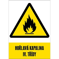 Značka Hořlavá kapalina IV. třídy